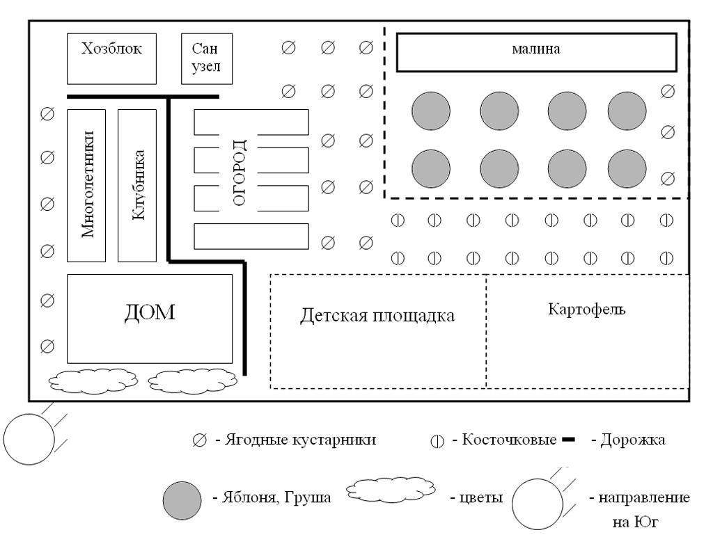 план посадки овощей на огороде схемы