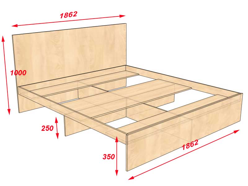 Как сделать своими руками двуспальную кровать