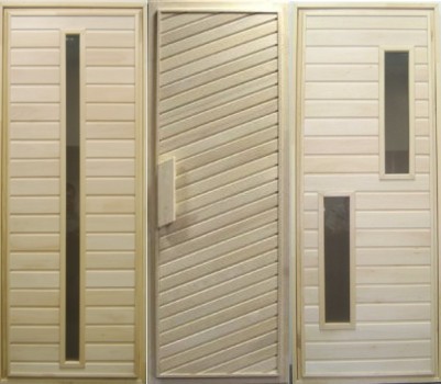 Комбинированные двери для бани